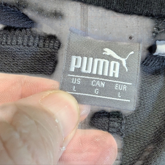 GUC Puma Black Athletic Shorts with Camo Design Size Large - Picture 8 of 9